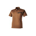 TS DESIGN T/Cワークニットショートポロシャツ(キャメル) サイズ 5L 51355 メーカー在庫あり TSデザイン カジュアルウェア バイク