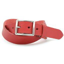 正規品／LOCAL WORKS CLASSICO 35mm幅 BASIC SQUERE BUCKLE BELT（レッド） RC-084L LOCAL WORKS その他アパレル バイク