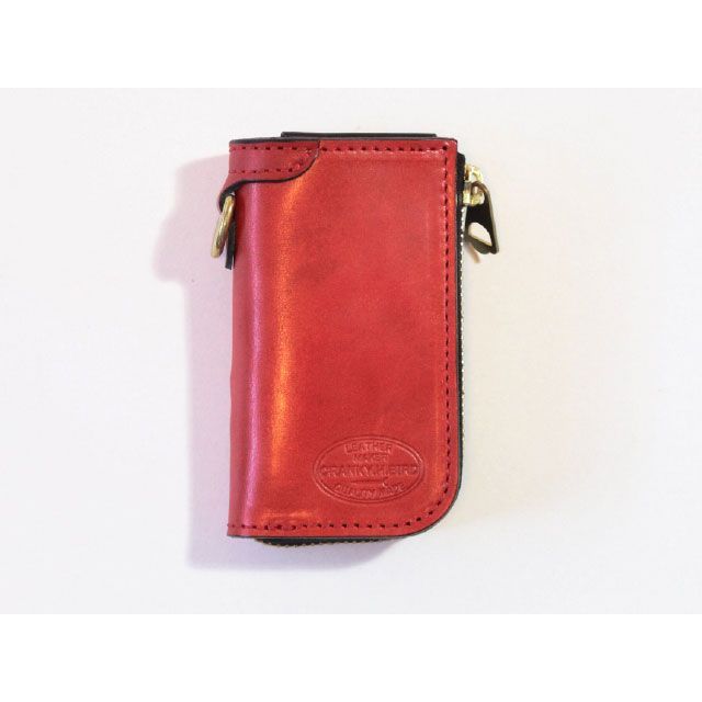 Cranky.H.Bird 本革スマートキーケース レッド リング式 202007076 Cranky.H.Bird キーホルダー 日用品