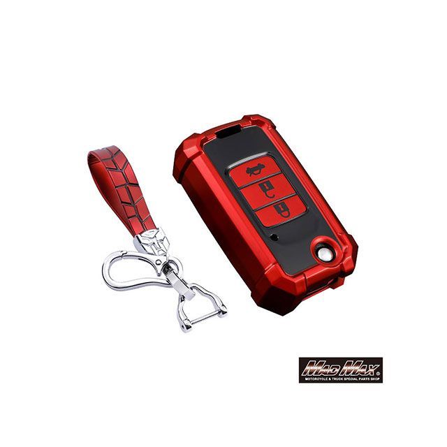 MADMAX ホンダ専用 ロボケース TYPE B 3ボタン式（トランク開閉） TPUソフト スマートキーケース（レッド） MM50-B7-HO04 マッドマックス 内装パーツ・用品 車 自動車