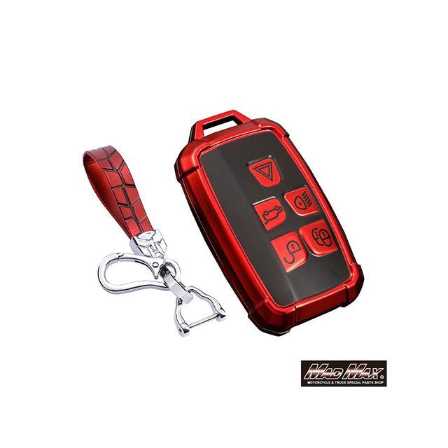 MADMAX ランドローバー専用 ロボケース TYPE A 5ボタン式 TPUソフト スマートキーケース（レッド） MM50-A7-LA04 マッドマックス 内装パーツ・用品 車 自動車