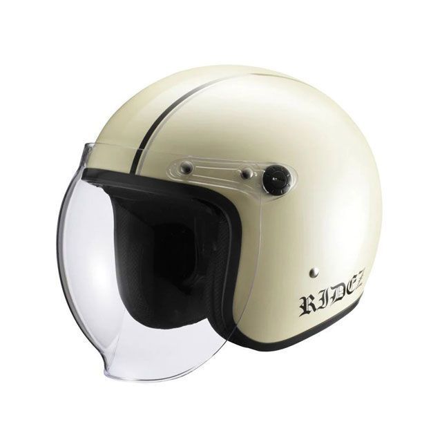 RIDEZ JB HELMET バイク用ジェットヘルメット（アイボリー/ブラック/ガンメタル） 90712 ライズ ジェットヘルメット バイク(2)