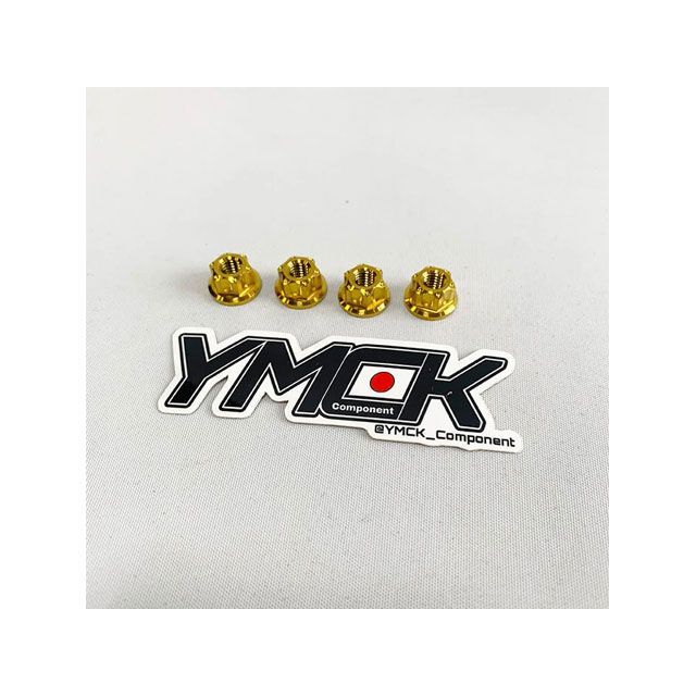 YMCK M6デザインチタンナット（ゴールド）×1 M6DTG YMCK その他外装関連パーツ バイク 汎用