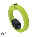 ●メーカー名：OTTOLOCK(オットーロック)●商品名：OTTOLOCK 60” Cinch Lock Fresh Green●メーカー品番：23644●JANコード：4943463236448商品の保証は、メーカー保証書の内容に準じます。●仕様材質：サントプレーンゴム、ステンレススチール、ケブラー サイズ：長さ152cm、直径約14cm、バンド幅1.8cm 重量：約260g●備考金属プレートを多層レイヤーで重ねたバンドが特徴の堅牢かつ軽量なダイヤル式ロックです。軽量なオリジナルモデル。バンドの長さは調整可能。サイクリングだけでなく、アウトドアシーンでも役立ちます。●写真注意※画像はイメージです。