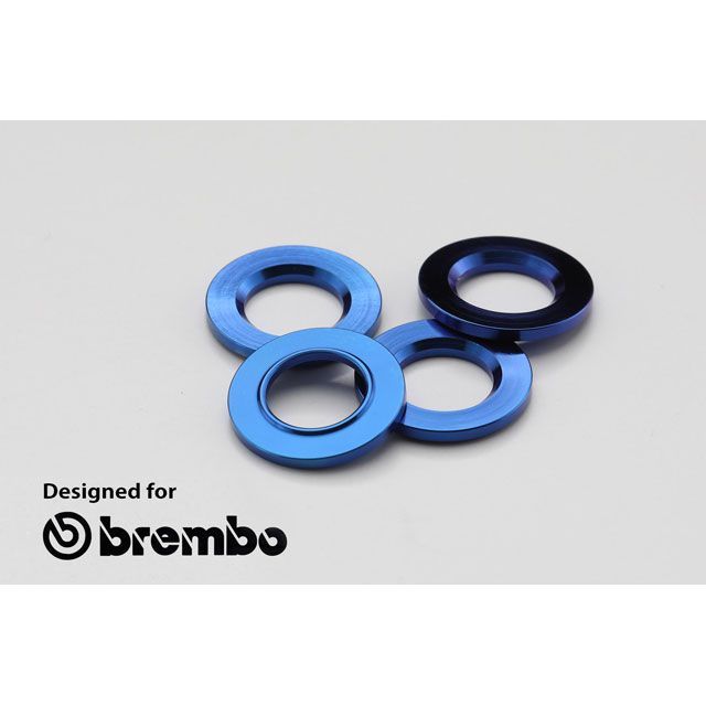 AELLA チタンワッシャー（Bremboラジアルマウントブレーキキャリパー用） ブルー仕様 AT-W0001 SC アエラ その他ブレーキ用パーツ Bremboラジアルマウントブレーキキャリパー