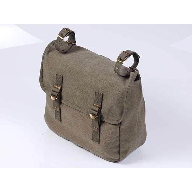 楽天パークアップ 楽天市場店カスタム Canvas Saddle Bag（アーミーグリーン） ADIN034 Custom ツーリング用バッグ バイク