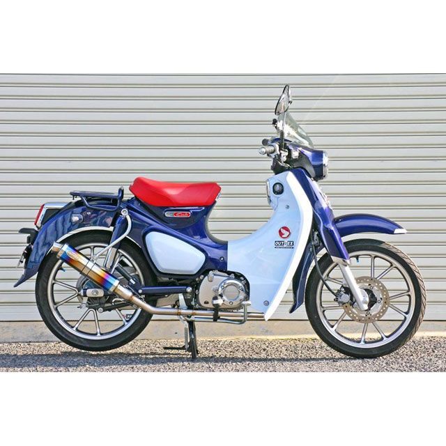 OUTEX マフラー チタンエキパイ チタンサイレンサー バッフル付 サイレンサー チタン JA48-R-TT-B アウテックス マフラー本体 バイク スーパーカブC125
