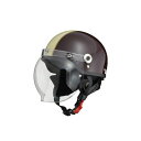 【メーカー直送】LEAD CROSS CR-760 ハーフヘルメット カラー ブラウン×アイボリー ・049010011 リード工業 ハーフヘルメット バイク