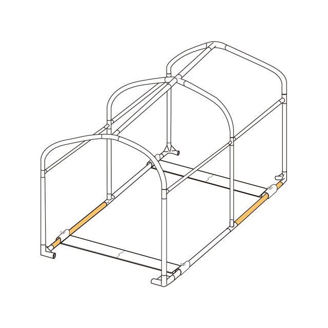 【メーカー直送】DOPPELGANGER バイクガレージ2150スリム 交換用パイプ（土台タイプ/A） DCC539-P4 ドッペルギャンガー 車種別専用カバー