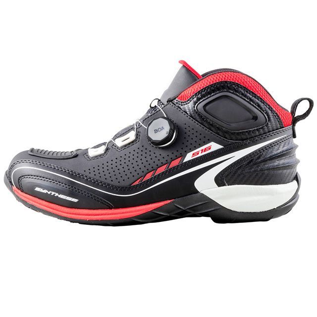 【正規品】elf shoes EL016 Synthese16（シンテーゼ16）ブラック/ホワイト サイズ 26.5cm 712085 エルフシューズ ライディングシューズ バイク