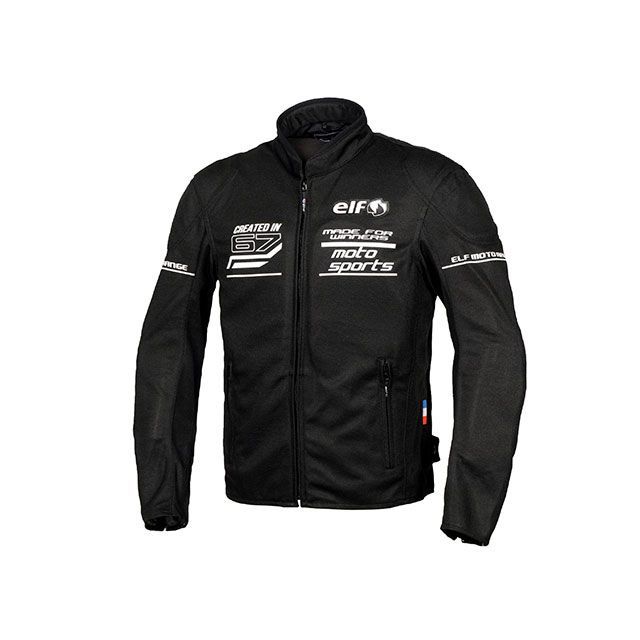 elf riding wear EJ-S116 フレッドメッシュジャケット（ブラック＆ホワイト） サイズ LW EJ-S116 エルフ ライディングウェア ジャケット バイク