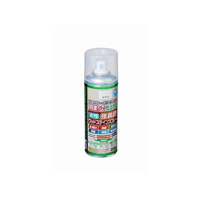 アサヒペン 水性強着色ウッドスプレー 300ml（ホワイト） asahipen D.I.Y. 日用品