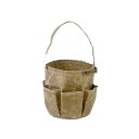 Post General PG WAXED CANVAS TOOL BAG ROUND BROWN 982140060 ポストジェネラル アウトドア用バッグパッ...