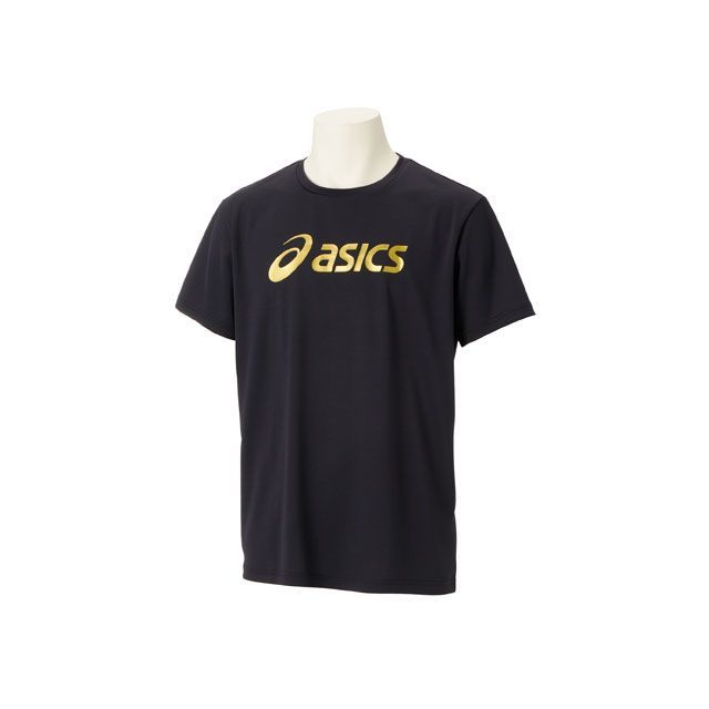 ASICS 2031E020 ES DRY SPAIRAL LOGO SS SH（パフォーマンスブラック×ピュアG） サイズ S 2.03E+23 アシックス アウトドア用ウェア キャンプ
