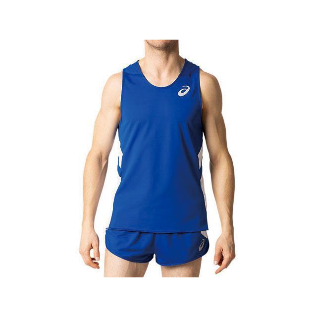 アシックス 2091A124 RUNNING SHIRT（アシックスブルー） サイズ：XS 2091A124 メーカー在庫あり ASICS アウトドア用ウェア キャンプ