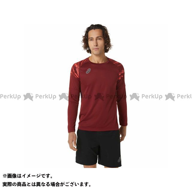 正規品／アシックス 2101A223 MID PRACTICE LS TOP（ビートジュース） サイズ：4XL 2101A223 ASICS アウトドア用ウェア キャンプ