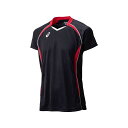 正規品／アシックス XW1316 GAMESHIRTSHS（ブラック×Vレッド） サイズ：L XW1316 メーカー在庫あり ASICS アウトドア用ウェア キャンプ