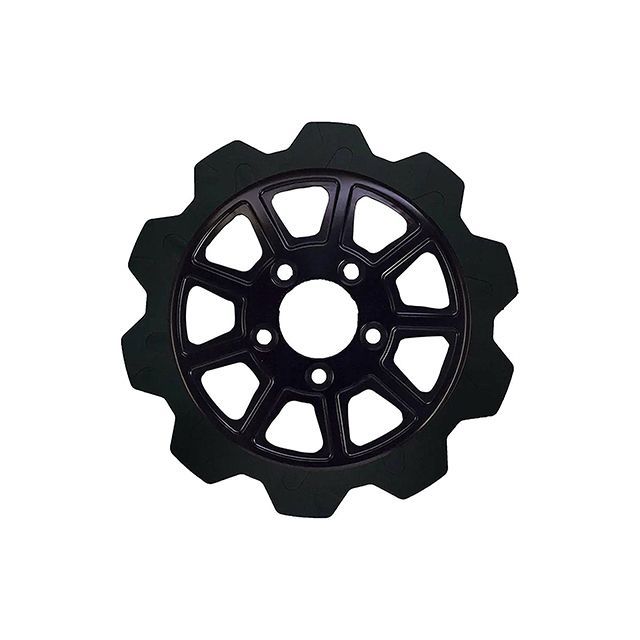LyndallBrakes CROWN/9SPOKE 11.8in 7mm厚 リア（ブラック/ブラック） ・029378 LyndallBrakes ディスク バイク V-ROD ツーリング