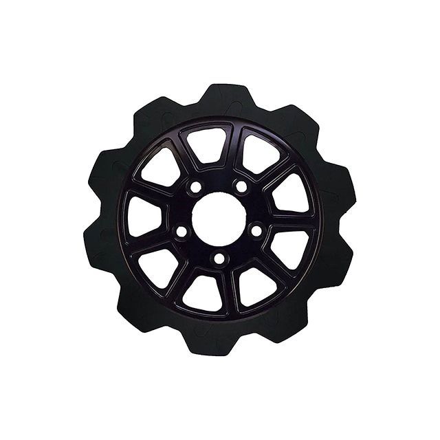 LyndallBrakes CROWN/9SPOKE 11.5in 6mm厚 リア（ブラック/ブラック） ・029384 LyndallBrakes ディスク バイク M8ソフテイル