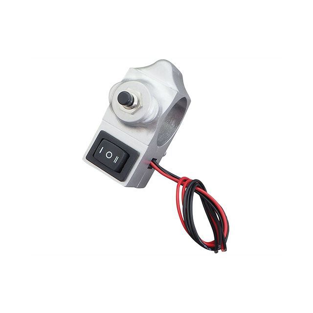 MALCOM SUPPLY 配線外出しタイプ インチバー用 ミニスイッチボックスキット1穴（ナチュラル） ・028938 マルコムサプライ 電装ステー・カバー類 バイク ハーレー用