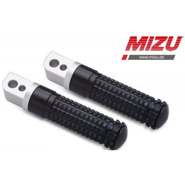MIZU レーシング パッセンジャーフットペグ ABE認可品 シルバー/ブラック ｜ 409TS1120038 mizu_409TS1120038 ミズ ステップ バイク Thruxton