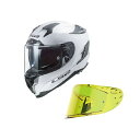 LS2 HELMETS シールドセット CHALLENGER F(ホワイト)+S-15ピンロックシールド(イエロー) サイズ S 3003010602 エルエス...