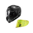 LS2 HELMETS シールドセット CHALLENGER F(ブラック)+S-15ピンロックシールド(イエロー) サイズ S 3003020602 エルエス...
