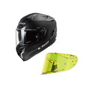 LS2 HELMETS シールドセット CHALLENGER F(マットブラック)+S-15ピンロックシールド(イエロー) サイズ XXL 3003030606...