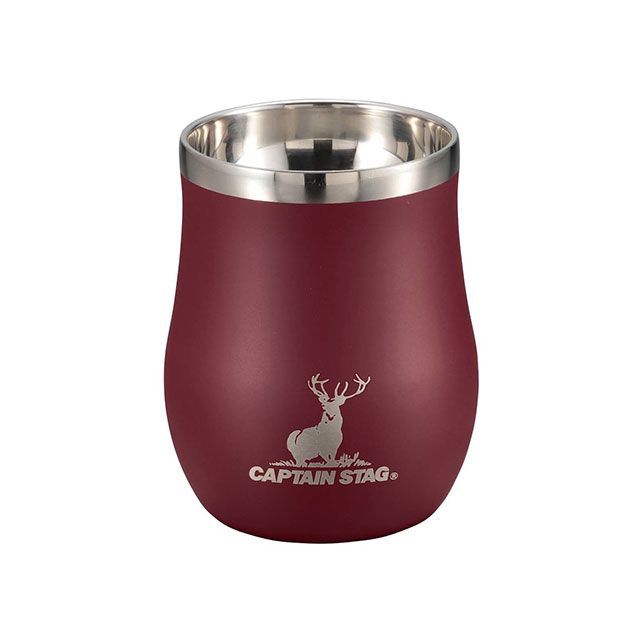 CAPTAIN STAG 「香る」真空二重タンブラー240（レッド） UE-3577 キャプテンスタッグ 野外調理用品 キャンプ