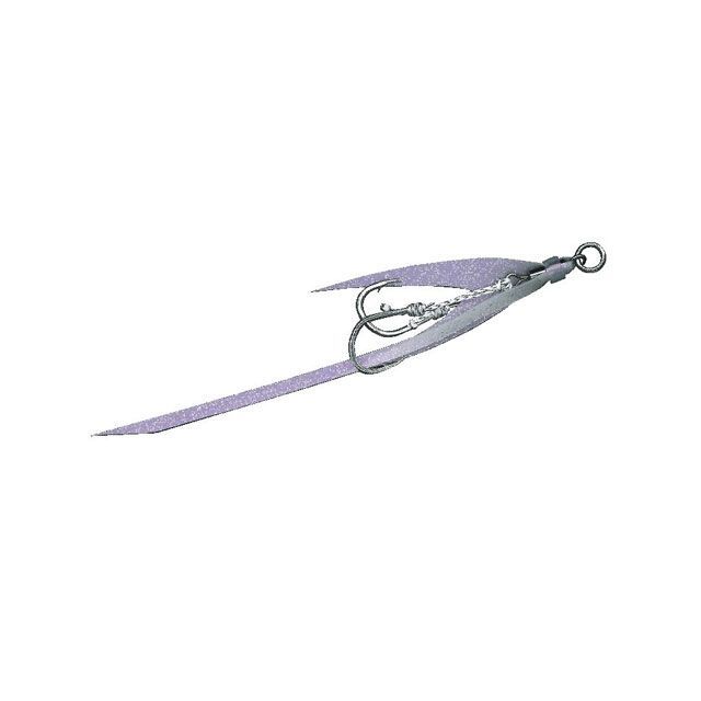 Hayabusa アシストフック ネクタイチューン フィッシュテール FS580 ケイムラちりめんシルバー Mサイズ FS580-M-1 HAYABUSA フィッシング