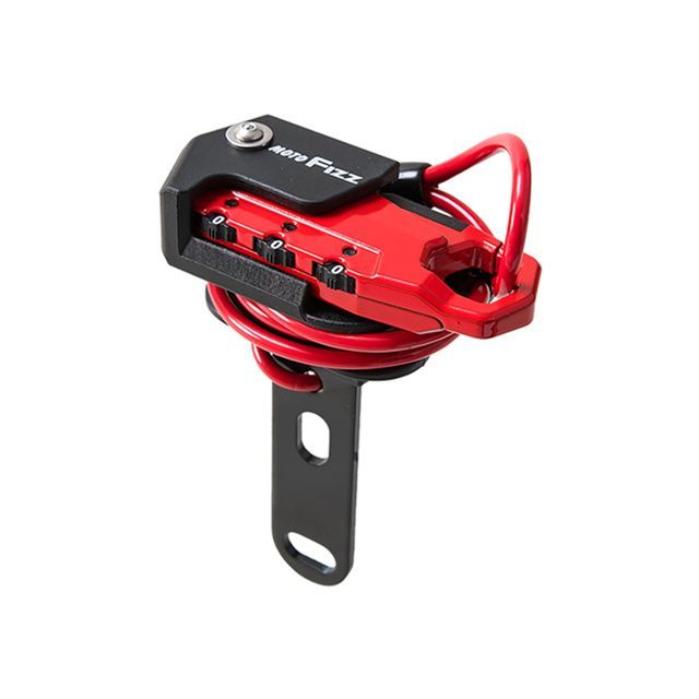 TANAX ヘルメット用ワイヤーロック ストレート（レッド） MF-4755 メーカー在庫あり タナックス ワイヤーロック バイク