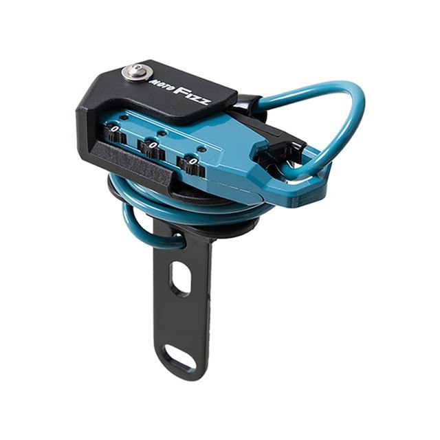 TANAX ヘルメット用ワイヤーロック ストレート（サックスブルー） MF-4756 タナックス ワイヤーロック