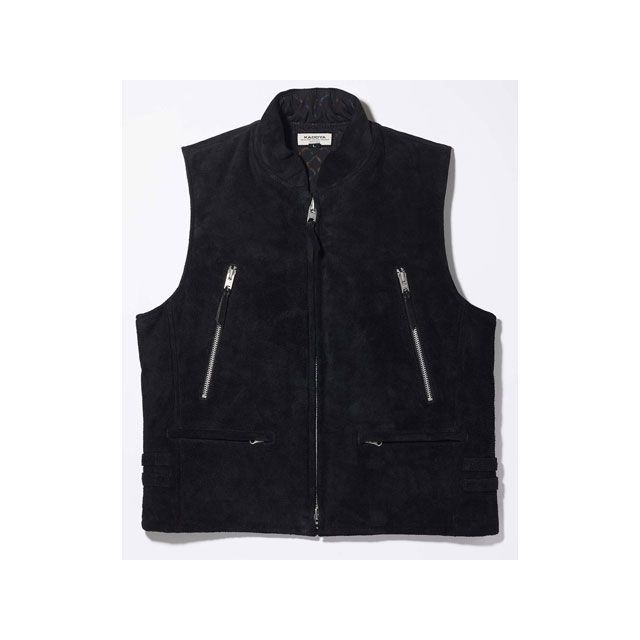 カドヤ ALTER KEIS RIDERS DOWN VEST スゥエード/ブラック サイズ：3L 0523-1 KADOYA ジャケット バイク