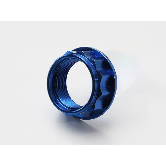 【正規品】AELLA チタンリアアクスルナット ブルー仕様：30mm AT-DU015 SC アエラ ドレスアップ・カバー バイク