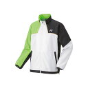 YONEX 70095 ユニ裏地付ウィンドウォーマーシャツ(ホワイト/グリーン) サイズ O 70095 メーカー在庫あり ヨネックス アウトドア用ウェア キャンプ