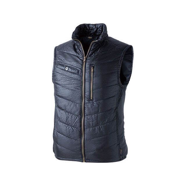 chusan DOG 8882-814 d-HEATエンボスベスト（N黒） サイズ M ＃8882-814-M 中国産業 ジャケット