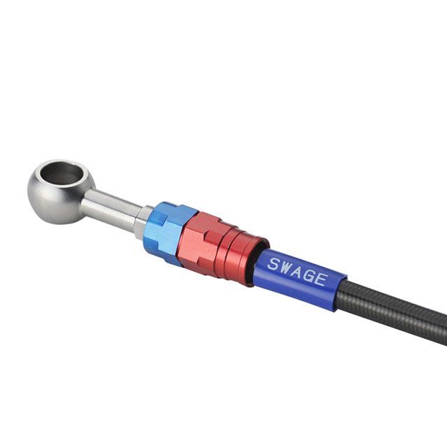 SWAGE-LINE PRO フロントホースキット（レッド＆ブルー） ホースカラー ブラック SAPB789FS スウェッジラインプロ ブレーキホース・ケーブル類 バイク Ninja ZX-25R