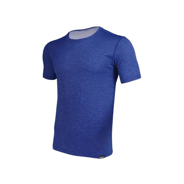 OTAFUKU GLOVE BT冷感速乾デュアルブロック ショートスリーブ クルーネックシャツ ヘザーブルー サイズ M JW-608 おたふく手袋 D.I.Y. 日用品