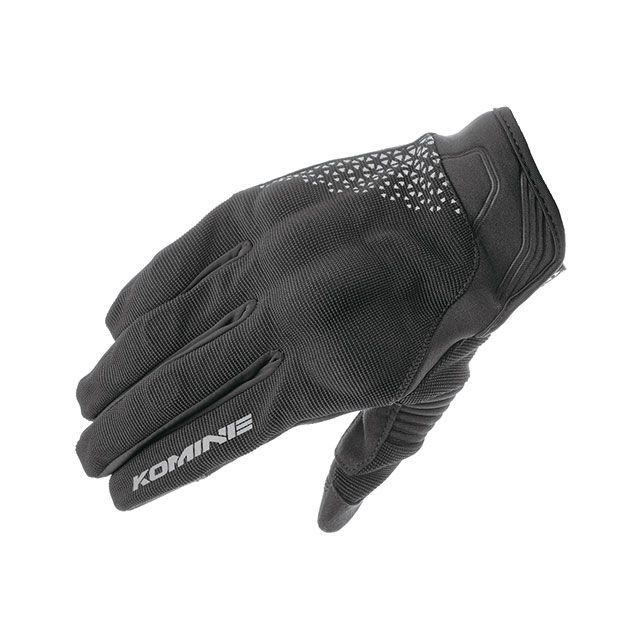 KOMINE 2024春夏モデル GK-1833 プロテクトメッシュグローブ ブレイブ（ブラック×デルタグレー） サイズ M ・06-1833 コミネ メッシュグローブ バイク