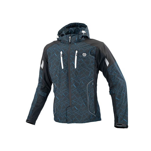 KOMINE 2024春夏モデル JK-1123 プロテクトハーフメッシュパーカ ゲンリ（クラッシュブラック） サイズ M ・07-1123 メーカー在庫あり コミネ カジュアルウェア バイク