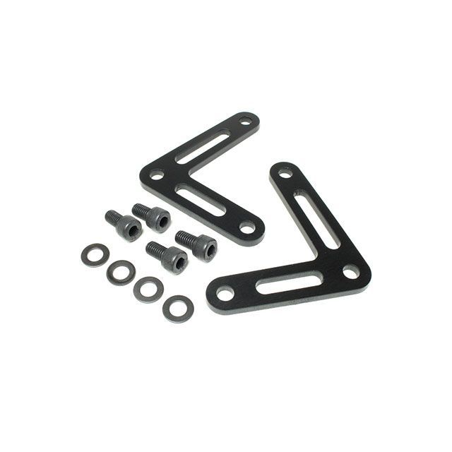 G-zac くの字ステー/ペア（ブラック） G021-004 ジーザック 電装ステー・カバー類 バイク 汎用