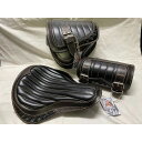K&W Lucky Custom Leather製 サドルバッグ&シート&ツールバッグセット タイプ1(ダークブラウン×ブラック) SBSP01-1 部品屋K&...