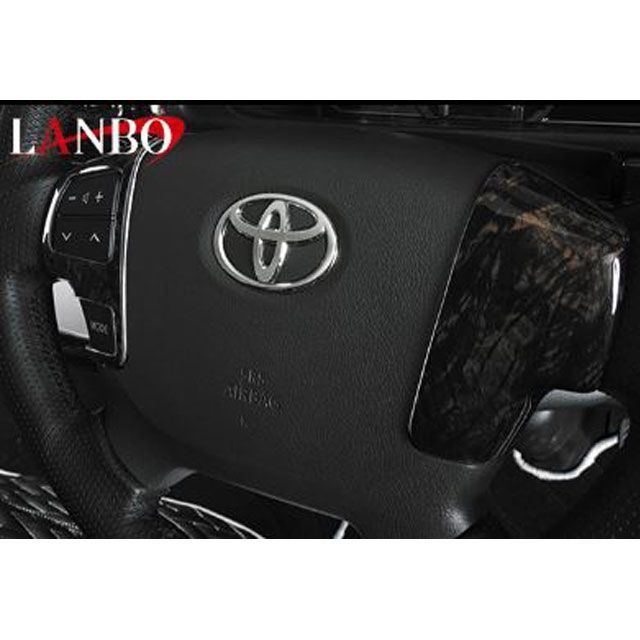 LANBO ステアリングスイッチパネル 3P 200ハイエース 4型（マホガニー調黒木目） LP0797 LANBO 内装パーツ・用品 車 自動車