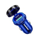 Kaedear シガーソケットPD QC3.0 防水キャップ付(ブルー) KDR-Z6-2-BL カエディア その他電装パーツ バイク 汎用