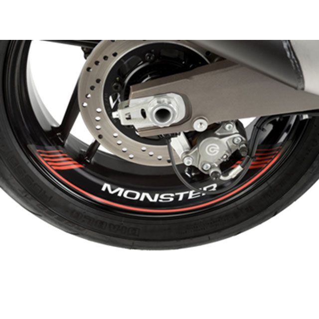 Puig リムステッカー（レッド） 5527R プーチ ドレスアップ・カバー バイク MONSTAR