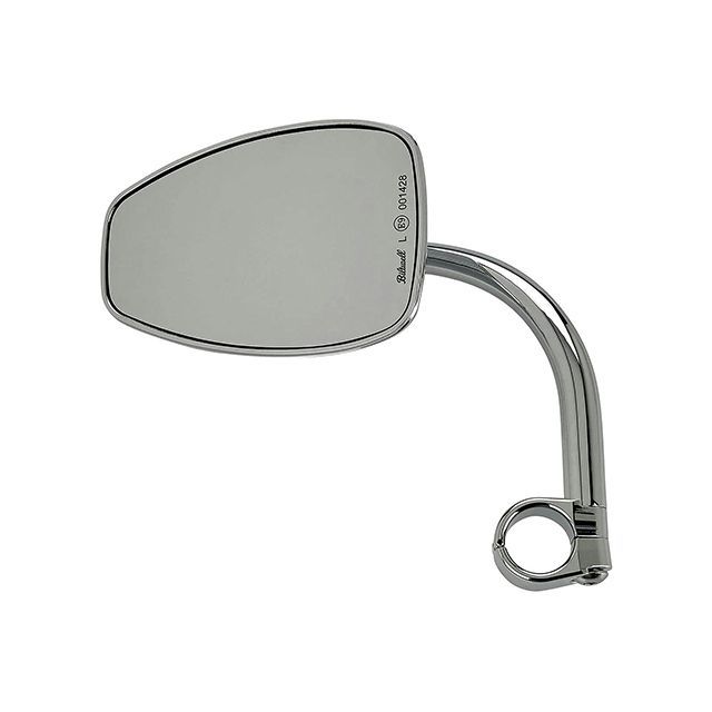 Biltwell 7/8in ユーティリティ ティアドロップワイドミラークランプ付（クローム） ・031556 ビルトウェル ミラー関連パーツ バイク 7/8in径ハンドルバー仕様車