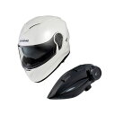 KOMINE KK-902モーターサイクルインターカム+HK-171システムヘルメット(パールホワイト) サイズ L ・00-171 メーカー在庫あり コミネ システムヘルメット(フリップアップ) バイク(2)