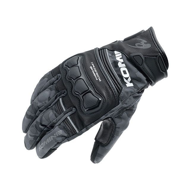 KOMINE 2024-2025秋冬モデル GK-856 ハイプロテクトレザーウインドプルーフグローブHG（ブラックカモ） サイズ 2XL ・06-856 メーカー在庫あり コミネ ライディンググローブ バイク(2)