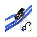 FREAK ラッシングベルト青 S字フック0.4ton 幅25mm×長さ0.5+4m #75376 フリーク 輸送用品 バイク