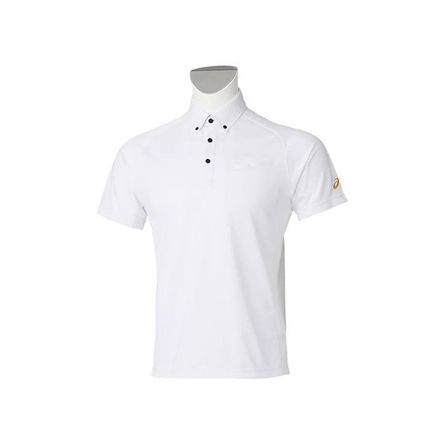 ASICS 2121A286 ゴールドステージ ボタンダウンシャツ（ホワイト） サイズ 2XL 2121A286 メーカー在庫あり アシックス アウトドア用ウェア キャンプ